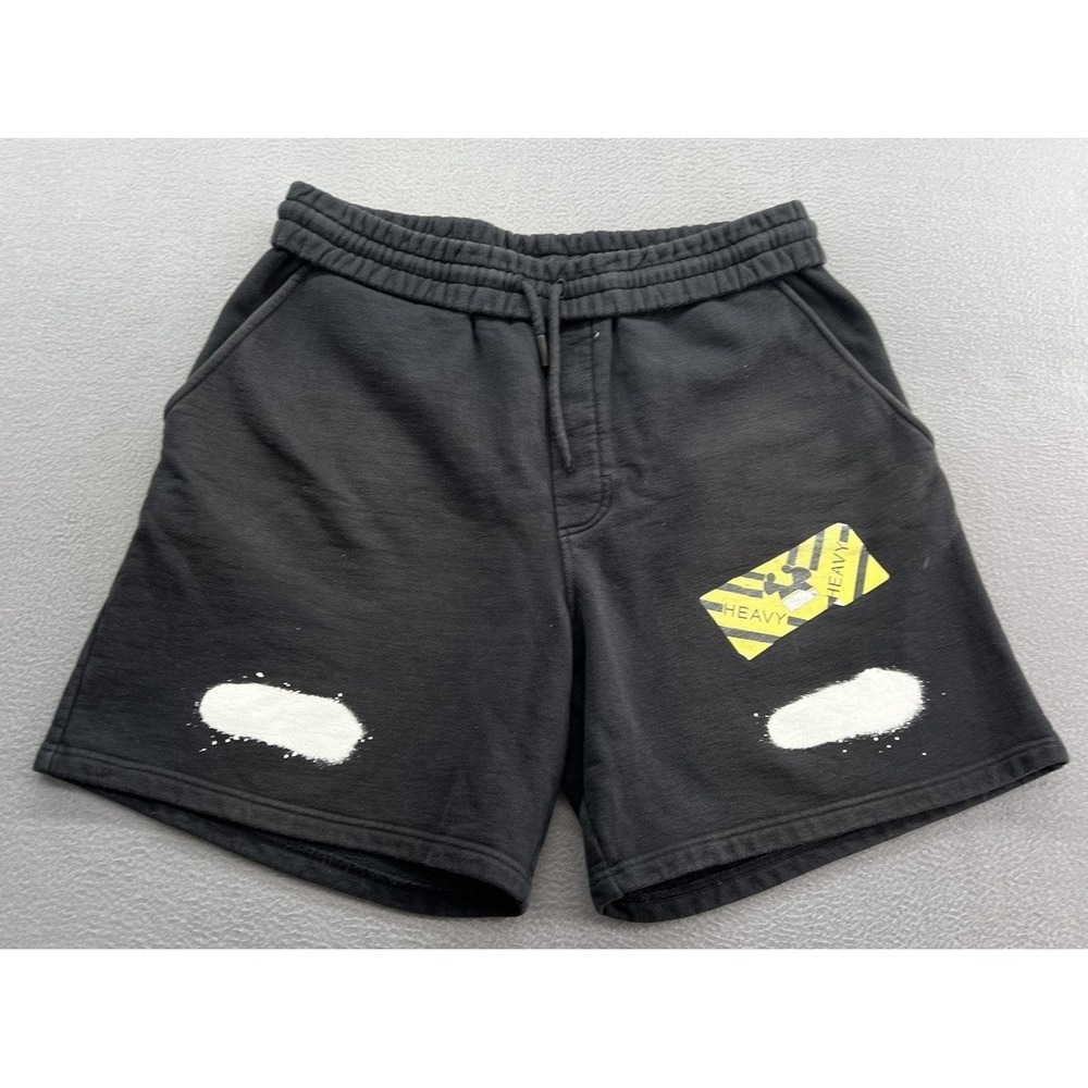 Off-White Virgil Abloh Shorts Men's XL Black Mirror Paint Splatter Street